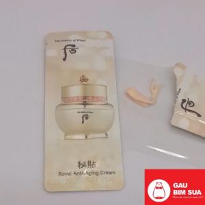 Whoo combo 10 Gói Kem dưỡng hồng nhuận tái sinh da chống lão hoá Whoo Bichup Royal Anti-Aging Cream 1ml