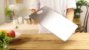 Thớt inox 304- Kích thước lớn 35 x 25 cm - Kháng khuẩn-Cường lực