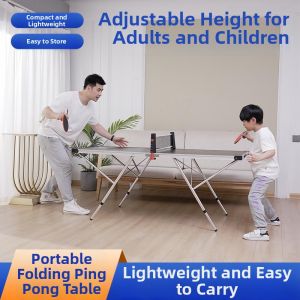 DANBIYIN | Adjustable Height Foldable Indoor Kids Table Tennis Table