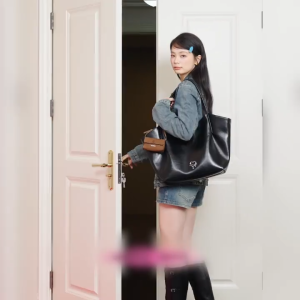 onetime Large Capacity Tote Bag Woman Magnetic Buckle Shoulder Bag Leather With Pouch