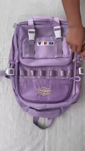 TB BAG #4071 FASHION NYLON 16INCHES CASUAL BACKPACK WITH MULTI-POCKET AND LAPTOP-COMPARTMENT FOR WOMEN