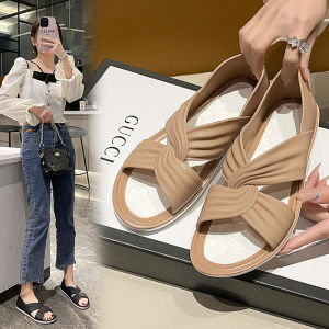 CDFHWUN 2023 New Flat Sandals Womens Summer Mary Jane Thick Sole Moms Sandals Beach Sandals