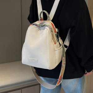 Lightweight Commuter Mommy Travel Bag Womens Crossbody Backpack Soft Oxford Fabric Zipper Closure Small Size Fashionable
