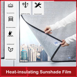 ฟิล์มม่านบังแดดกันความร้อนฉนวนกันความร้อนสำหรับหน้าต่างฟิล์มบังแดดที่บังแดดบ้านแผ่นหุ้มกันรอยฟิล์มฉนวนอลูมิเนียมฟอยล์ห้องแสงแดดฟิล์มป้องกันแสงแดดกันยูวี
