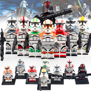 Star Wars Clone Trooper Horn Wolf Legion 332g Building Blocks Toy