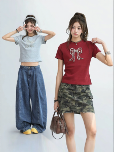 CHANT2nd | Beaded Bow Elegant T-Shirt Summer