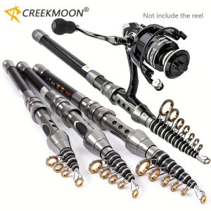 Telescopic Sea Rock Fishing Rod Spinning Fly Carp for Feeder Carbon Fiber Pole 2.4M 2.1M 1.5M Mini Short Travel Rod Reel Seat