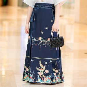 Kids Horse-Face Skirt Girls Han Chinese Costume Improved Antique Style Suit Summer Girls Ancient Costume Ming Chinese Style Tang Suit Summer