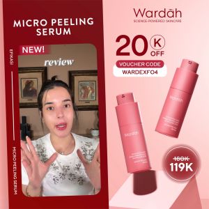 WARDAH Exfo Peeling Serum 5% Glycolic Acid 3% Maltobionic Acid 2% Succinic Acid Micro - Serum Exfoliasi Wajah Serum Membantu Mencerahkan dan Menghaluskan Wajah - Skincare