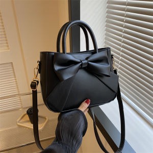 Elegant Butterfly Knot Womens Bag 2024 New Versatile Sweet  Fashion Small Square Bag Single Shoulder Slant Cross Bag