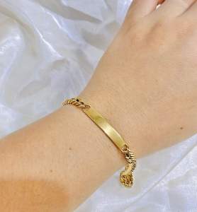 Gelang plat titan polos