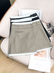 Unique Beautiful Striped A-Line Mini Skirt Suit Spring Summer Fashionable High Waist Straight Cut Short Skirts for Women