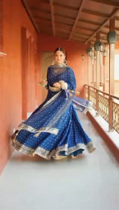 [PRE-ORDER] Ready Made Heavy Pure Chinon Silk With Embroidery Sequence Work Anarkali Gown (10-15days delivery)