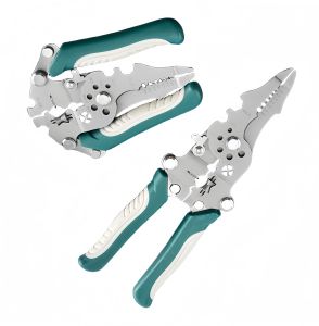 1 Foldable Wire Stripper with Pulley Design Multifunctional Electrician Wire Splitter Wire Winding Pliers Crimping Pliers Hand Tool
