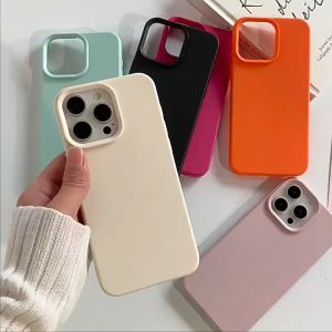 เคส for IPhone 16 Pro Max 14 16 15 11 13 17 12 Pro Max XR X XS Max 17 Air 15 16 14 Plus 12Pro 16Pro 15Pro สีทึบ เคสโทรศัพท์แบบมีพื้นผิว