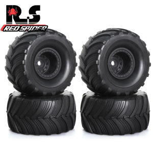 1/24 Monster Truck Wheel Rim Tires(4pcs) OD:52mm*27mm Hex 7mm for FCX24 SCX24 C10 JLU Deadbolt Gladiator Bronco 1/24 Crawler Car