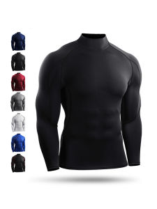 GJSPORTPRO | Moisture-wicking Stretch Long Sleeve Compression Shirt Men