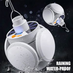 Lampu Solar (8inch) Rechargeable Lamp Camping Equipment Camping light Outdoor emergency light