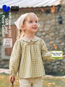 MINI BALA | Cotton Girls Long Sleeve Shirt