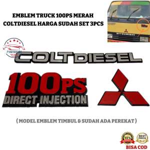 Emblem Logo 100PS MERAH Coltdiesel HARGA SET 3PCS