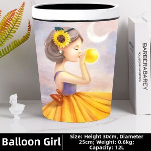 Creative Pressing Large No Lid Trash Can
