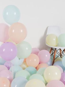 Macaron Colored Balloons Wedding Birthday Party Decoration round Latex Balloons Childrens First Year Celebration Supplies