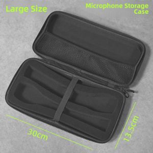 Black Plastic Handheld Microphone Stand Base Dual Microphone Storage Bag Wireless Microphone for Conferences And KTV