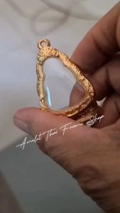 กรอบพระ 2.0*3.0*0.8 cm. งานหล่อทองเหลืองชูบไมครอน เคลือบและไฟฟ้า รอง ไม่ลอก ไม่ดำ