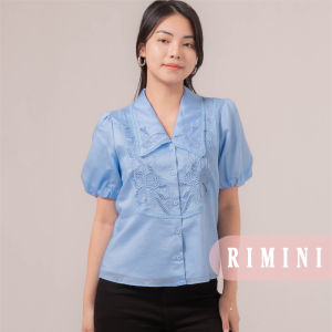 RIMINI - Atasan Perempuan kemeja Formal Berkerah Big Size - Puff Nammi Top 85777