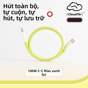 Candysign | Cáp Sạc Tự Cuộn Từ Tính Candysign CloudTie 100W Reddot 2024 Silicon Siêu Mềm Chip E-Marker Sạc Nhanh PD cho MacBook iPhone 15 iPad