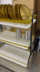 GVW Dish Rack Kitchen Table Rack Rak Pinggan Mangkuk Rak Dapur Rack Besi Bertingkat Rak Shelf Dapur