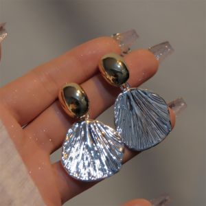 Elegant Shell Design Luxury Ear Cuffs French Style Fashion Jewelry for Women Alloy Silver Gold Plated Ocean Biota Pattern