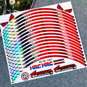 16 Gói Mới 17 Inch Bánh Xe Máy HONDA Miếng Dán Bánh Xe Phản Quang Miếng Dán Vành Trang Trí Cho HONDA XRM WAVE 125 110 CBR500R 1000rr CB500F CBF HRC EX5 CB400 CB150R Tmx 155