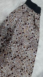 NYONYA BATIK skirt flare knee length fully elastic waist