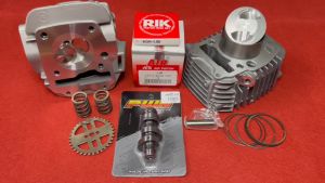 ชุดเสื้อฝา + แคม + สปิงวาล์ว + เฟืองเจาะ + ลูกสูบ AIR W125 R/S/I บังลม ขนาด 56-57-59 มิล ขนาดใบวาล์ว 28/24 ลูกสูบให้ฟรี