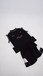 Benidson One Set Oversized Jersey Boxy Singlet Three Stars Hitam