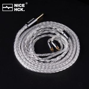 NICEHCK | NICEHCK IcyMoon HiFi In-ear Earphone IEM Cable OCC+Silver Plated OFC 2Pin/QDC for Nova WAN ER Gate Zero EDX ZSN Conch Vivace ZVX