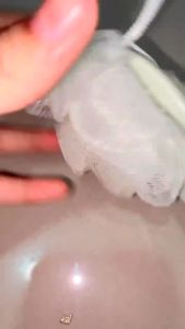 TONGKAT SIKAT MANDI 2IN1 DUA SISI SPON BULU LEMBUT GAGANG PANJANG