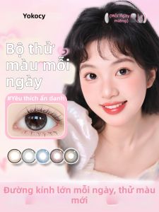 Yokccy | Kính Áp Tròng Màu Nâu Đỏ Tự Nhiên Dùng Một Ngày 2 Cái