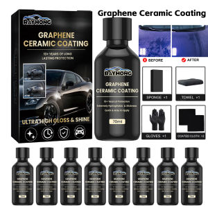 5-1Set 70ml Graphene Nano Ceramic Coating Hydrophobic Paint Protection UV Glow Liquid Advanced Auto Car Detailing Maintenance