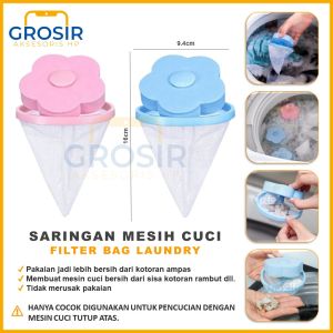 Saringan Mesin cuci kantong jaring filter bag loundry alat penyaring kotoran menyaring rambut bulu
