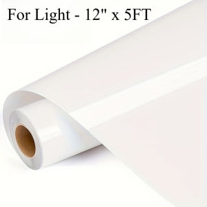 1-Pack Sublimation HTV for Light Fabrics 12" x 5FT Heat Transfer Vinyl Create Vibrant Permanent Designs