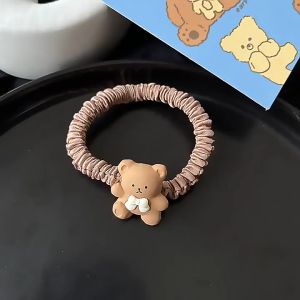 IKAT RAMBUT WANITA KOREA MOTIF BERUANG LUCU 1 SET 2 PCS KUNCIRAN RAMBUT FASHION IMPORT ANAK PEREMPUAN AKSESORIS KARET RAMBUT BAHAN ELASTIS AK98 ZIORRA