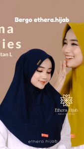 Daily Hijab HANA SERIES Instan Size L | Bergo Pet Antem Bahan Jersey - ETHERA HIJAB
