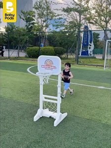 Bộ vận động 3 môn kết hợp: Bóng đá - Bóng rổ - Golf cho bé Babypods (xếp gọn tùy chỉnh độ cao)