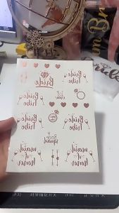 Set Bride To Be Sash Rose Gold Headband Veil Badge Sticker Bunting Banner Bachelorette Party Celebration Decoration Arch