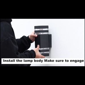 Square Wall Lamp Outdoor waterproof wall light Aluminum Courtyard Garden Lamp Up & Down LED Wall Lamp E27 Base