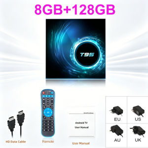 Android 16 Smart TV Box T95 Allwinner H616 8GB 256GB Dual Wifi BT 8K HDR Video Netflix Google Assistant Media Player Set Top Box