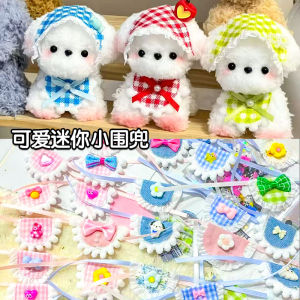 Handmade Miniature Dog Dolls with Twisted Rods Butterfly Knots Lace Collars And Eyeglass Frames Fashionable Hair Clips