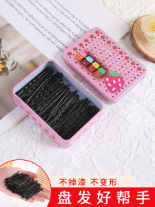 สีดำ กิ๊บติดผมสําหรับร้านแต่งหน้าคลิปด้านข้างคงที่ สไตล์เกาหลี อุปกรณ์เสริมผมกิ๊บติดผมสําหรับขอบและผมหางม้า